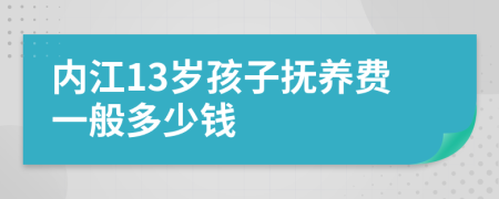 内江13岁孩子抚养费一般多少钱