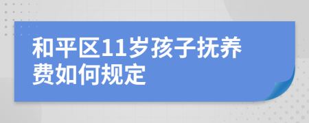 和平区11岁孩子抚养费如何规定