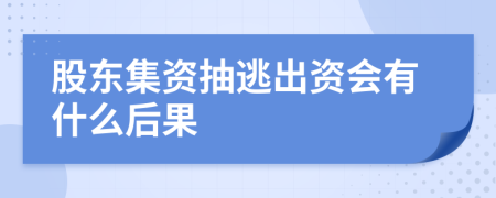 股东集资抽逃出资会有什么后果