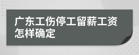 广东工伤停工留薪工资怎样确定