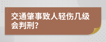 交通肇事致人轻伤几级会判刑？