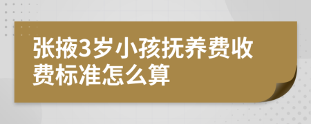 张掖3岁小孩抚养费收费标准怎么算