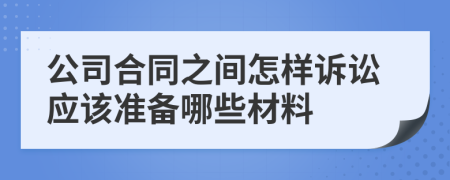 公司合同之间怎样诉讼应该准备哪些材料