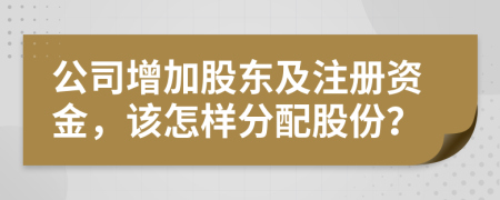 公司增加股东及注册资金，该怎样分配股份？