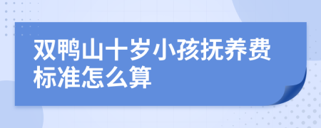 双鸭山十岁小孩抚养费标准怎么算