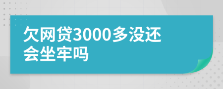 欠网贷3000多没还会坐牢吗