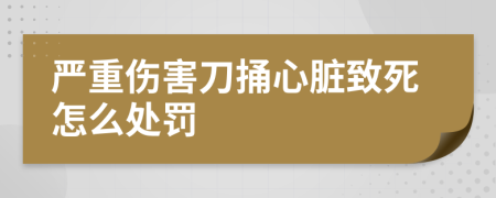 严重伤害刀捅心脏致死怎么处罚