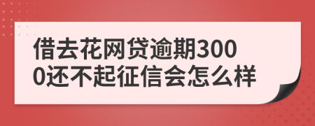 借去花网贷逾期3000还不起征信会怎么样