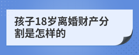 孩子18岁离婚财产分割是怎样的