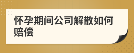 怀孕期间公司解散如何赔偿