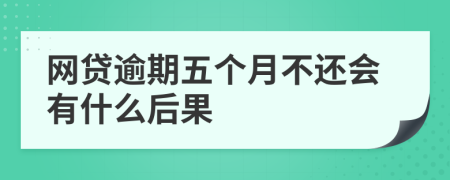 网贷逾期五个月不还会有什么后果