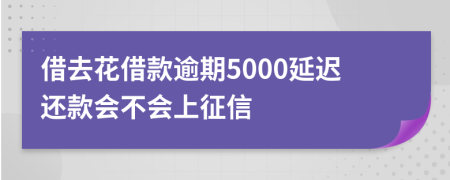 借去花借款逾期5000延迟还款会不会上征信