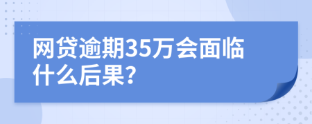 网贷逾期35万会面临什么后果？