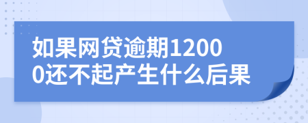 如果网贷逾期12000还不起产生什么后果