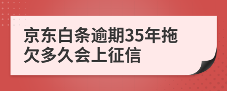 京东白条逾期35年拖欠多久会上征信