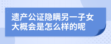 遗产公证隐瞒另一子女大概会是怎么样的呢