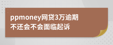 ppmoney网贷3万逾期不还会不会面临起诉