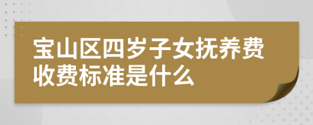 宝山区四岁子女抚养费收费标准是什么