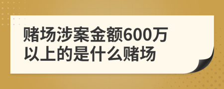 赌场涉案金额600万以上的是什么赌场