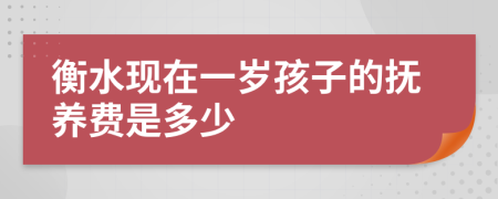 衡水现在一岁孩子的抚养费是多少