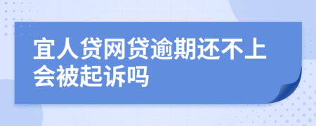 宜人贷网贷逾期还不上会被起诉吗