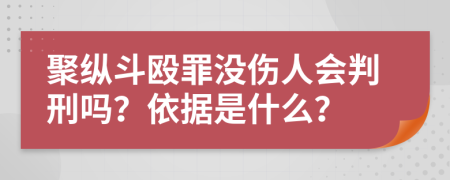 聚纵斗殴罪没伤人会判刑吗？依据是什么？