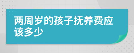 两周岁的孩子抚养费应该多少