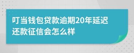 叮当钱包贷款逾期20年延迟还款征信会怎么样