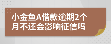 小金鱼A借款逾期2个月不还会影响征信吗