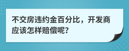 不交房违约金百分比，开发商应该怎样赔偿呢？