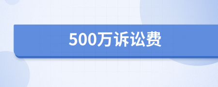 500万诉讼费