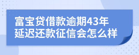 富宝贷借款逾期43年延迟还款征信会怎么样