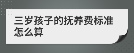 三岁孩子的抚养费标准怎么算