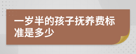 一岁半的孩子抚养费标准是多少