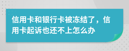 信用卡和银行卡被冻结了，信用卡起诉也还不上怎么办