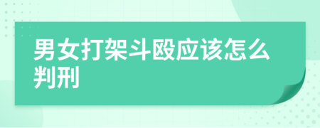 男女打架斗殴应该怎么判刑
