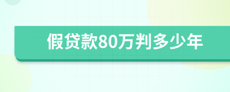 假贷款80万判多少年