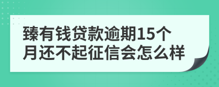 臻有钱贷款逾期15个月还不起征信会怎么样