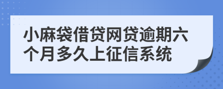 小麻袋借贷网贷逾期六个月多久上征信系统