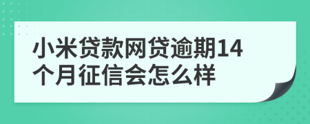 小米贷款网贷逾期14个月征信会怎么样