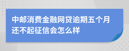 中邮消费金融网贷逾期五个月还不起征信会怎么样