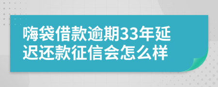 嗨袋借款逾期33年延迟还款征信会怎么样