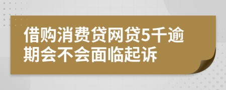 借购消费贷网贷5千逾期会不会面临起诉