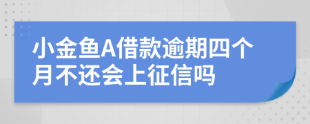 小金鱼A借款逾期四个月不还会上征信吗