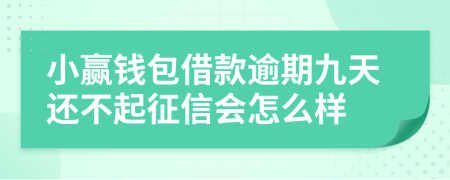 小赢钱包借款逾期九天还不起征信会怎么样