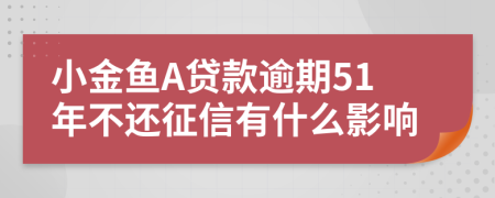 小金鱼A贷款逾期51年不还征信有什么影响