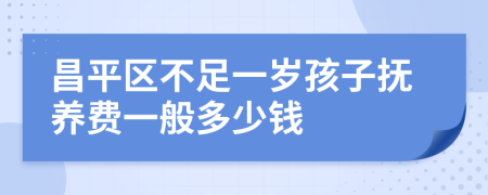 昌平区不足一岁孩子抚养费一般多少钱