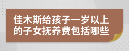 佳木斯给孩子一岁以上的子女抚养费包括哪些