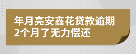 年月亮安鑫花贷款逾期2个月了无力偿还