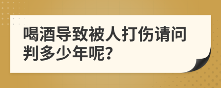 喝酒导致被人打伤请问判多少年呢？